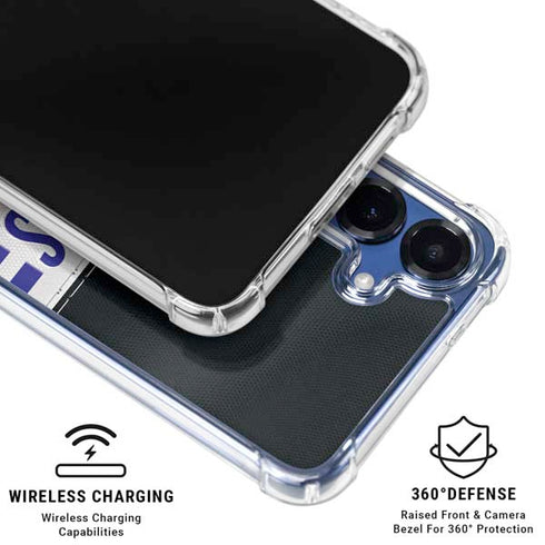 NFL Baltimore Ravens White Striped Galaxy S25 Plus Clear Case