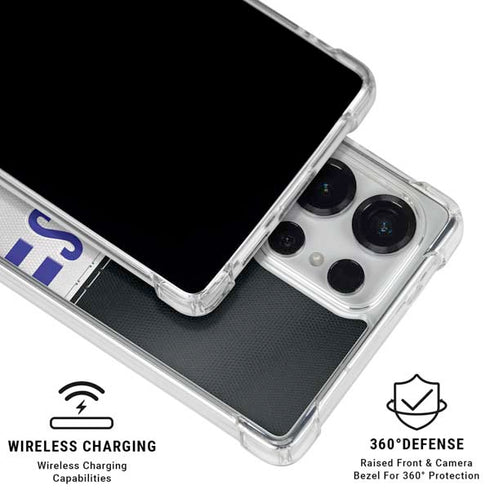 NFL Baltimore Ravens White Striped Galaxy S25 Ultra Clear Case