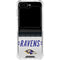 NFL Baltimore Ravens White Striped Galaxy Z Flip6 Clear Case