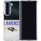 NFL Baltimore Ravens White Striped Galaxy Z Fold6 Clear Case