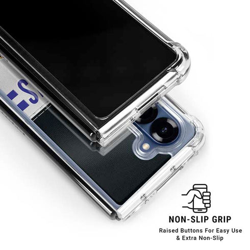 NFL Baltimore Ravens White Striped Galaxy Z Fold6 Clear Case