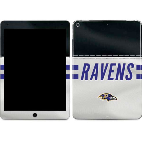 NFL Baltimore Ravens White Striped iPad Skins
