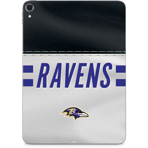 NFL Baltimore Ravens White Striped Apple iPad Pro Skin