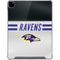 NFL Baltimore Ravens White Striped iPad Pro 12.9in (2020) Clear Case
