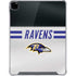 NFL Baltimore Ravens White Striped iPad Pro 12.9in (2020) Clear Case