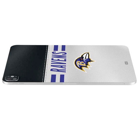 NFL Baltimore Ravens White Striped iPad Pro 13in M4 (2024) Skin