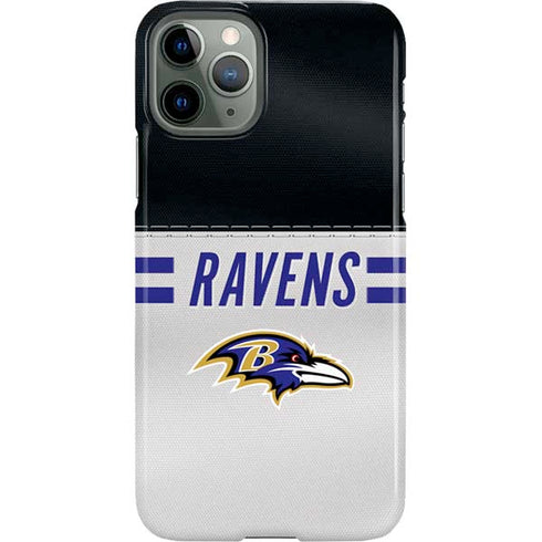 NFL Baltimore Ravens White Striped iPhone 11 Pro Lite Case