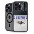 NFL Baltimore Ravens White Striped iPhone 15 Pro Max Kickstand Case