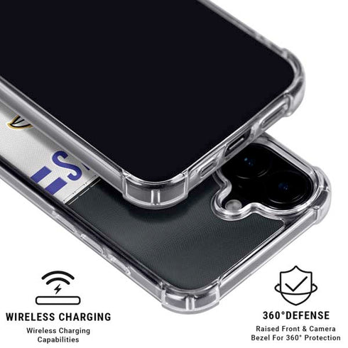 NFL Baltimore Ravens White Striped iPhone 16 MagSafe Case