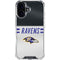 NFL Baltimore Ravens White Striped iPhone 16 Plus Clear Case