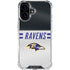 NFL Baltimore Ravens White Striped iPhone 16 Plus Clear Case