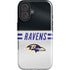 NFL Baltimore Ravens White Striped iPhone 16 Plus Impact Case