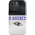 NFL Baltimore Ravens White Striped iPhone 16 Pro Impact Case
