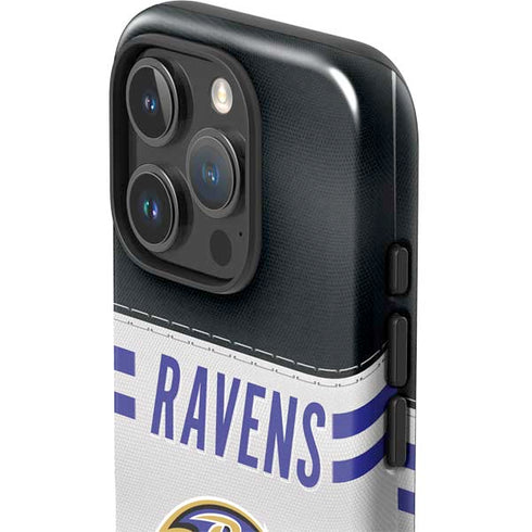 NFL Baltimore Ravens White Striped iPhone 16 Pro Max Impact Case