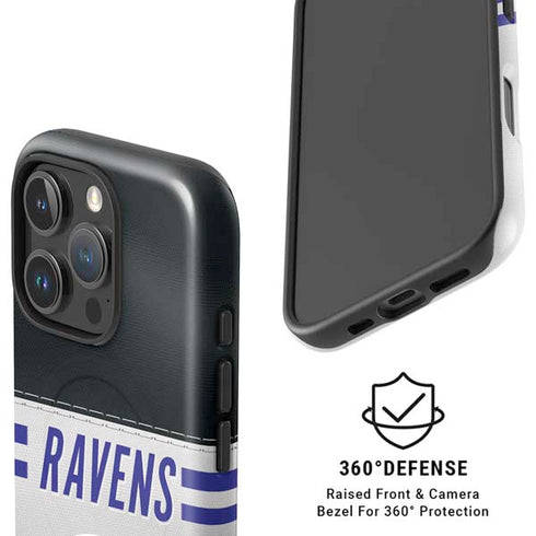 NFL Baltimore Ravens White Striped iPhone 16 Pro Max Magsafe Impact Case
