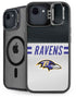 NFL Baltimore Ravens White Striped iPhone 16e Kickstand Case