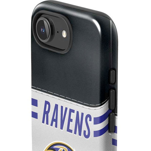 NFL Baltimore Ravens White Striped iPhone 16e Impact Case