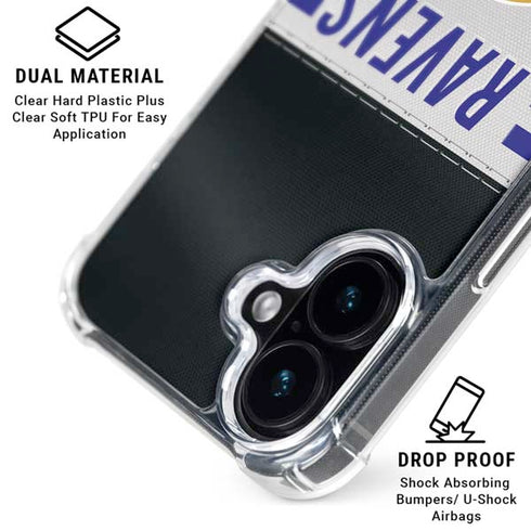 NFL Baltimore Ravens White Striped iPhone 17 MagSafe Case