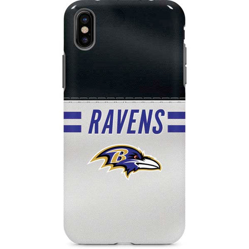 NFL Baltimore Ravens White Striped iPhone 8 Pro Case