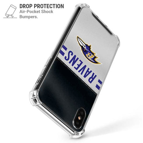 NFL Baltimore Ravens White Striped iPhone X/XS Clear Case