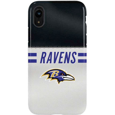 NFL Baltimore Ravens White Striped iPhone XR Pro Case