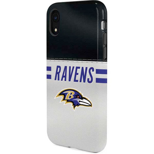 NFL Baltimore Ravens White Striped iPhone XR Pro Case