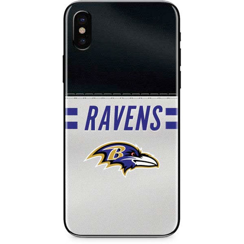 NFL Baltimore Ravens White Striped iPhone XS Max Skin
