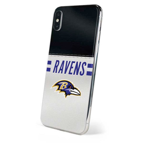 NFL Baltimore Ravens White Striped iPhone XS Max Skin