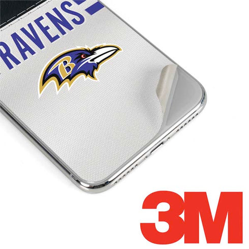 NFL Baltimore Ravens White Striped iPhone XS Max Skin