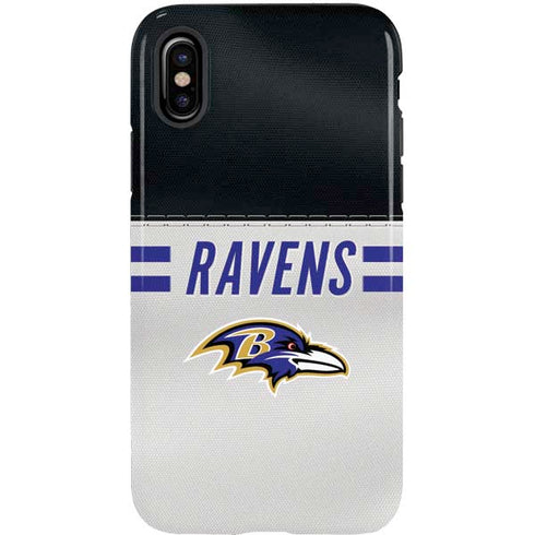 NFL Baltimore Ravens White Striped iPhone XS Pro Case