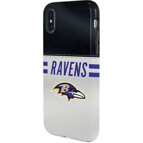 NFL Baltimore Ravens White Striped iPhone XS Pro Case