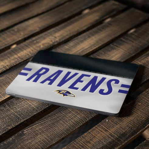 NFL Baltimore Ravens White Striped Apple MacBook Air Skin
