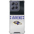 NFL Baltimore Ravens White Striped Moto G 5G (2025) Clear Case