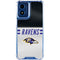 NFL Baltimore Ravens White Striped Moto G 5G (2024) Clear Case