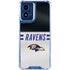 NFL Baltimore Ravens White Striped Moto G 5G (2024) Clear Case