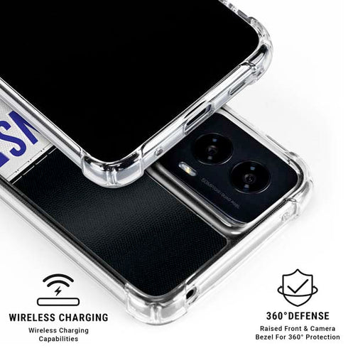 NFL Baltimore Ravens White Striped Moto G Power 5G (2024) Clear Case