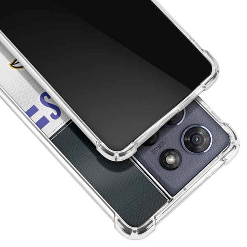 NFL Baltimore Ravens White Striped Moto G Power 5G (2025) Clear Case