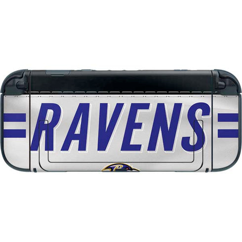 NFL Baltimore Ravens White Striped Nintendo Switch 2 (2025) with Joy-Con Skin