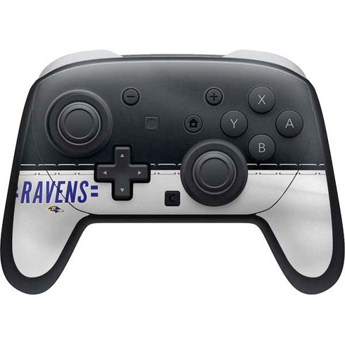 NFL Baltimore Ravens White Striped Nintendo Skins