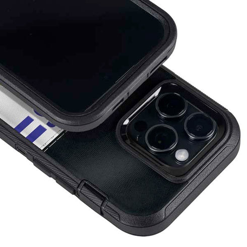 NFL Baltimore Ravens White Striped Otterbox Defender iPhone Skin