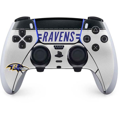 NFL Baltimore Ravens White Striped PlayStation PS5 Skins