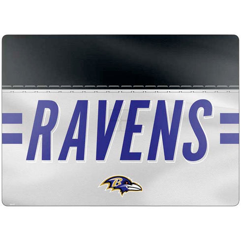 NFL Baltimore Ravens White Striped Surface Laptop 7 13.8in Skin