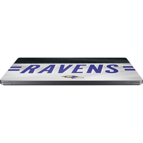 NFL Baltimore Ravens White Striped Surface Laptop 7 13.8in Skin