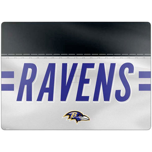 NFL Baltimore Ravens White Striped Surface Laptop 7 15in Skin