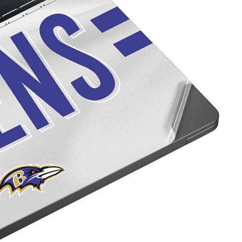 NFL Baltimore Ravens White Striped Surface Laptop 7 15in Skin