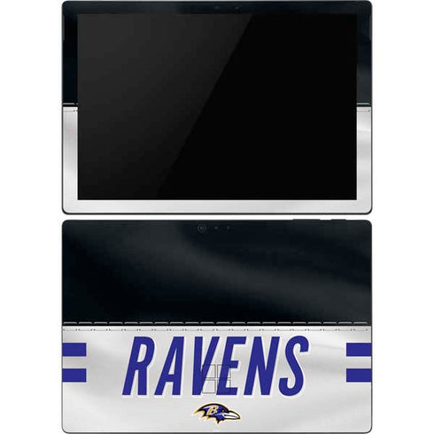NFL Baltimore Ravens White Striped Surface Pro 6 Skin