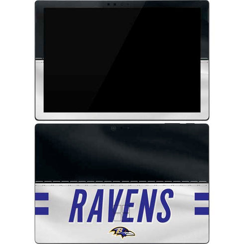 NFL Baltimore Ravens White Striped Surface Pro 7 Skin
