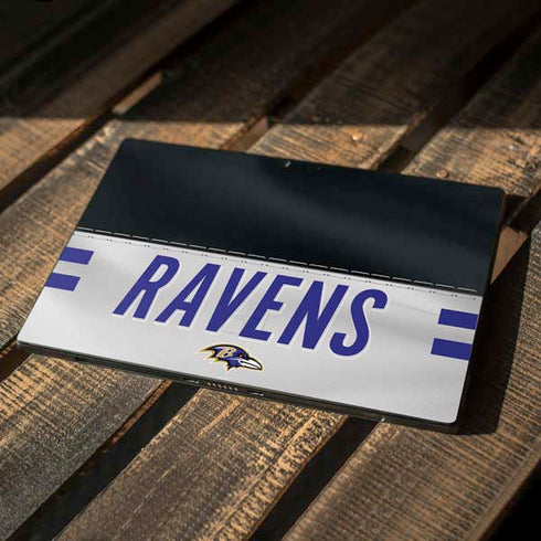 NFL Baltimore Ravens White Striped Surface Pro 7 Skin