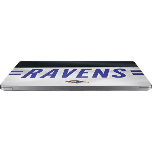 NFL Baltimore Ravens White Striped Laptop Skins