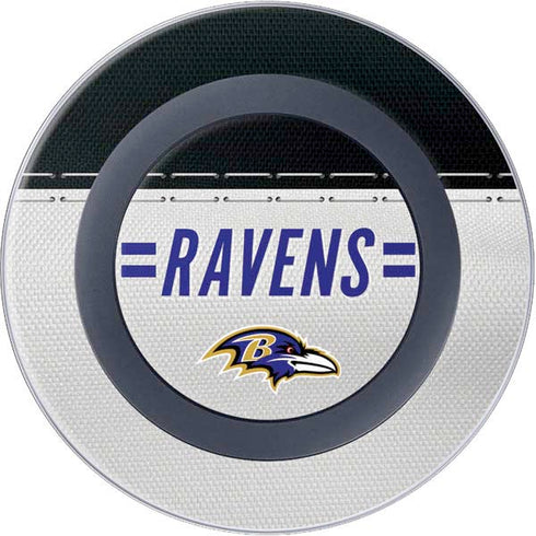 NFL Baltimore Ravens White Striped Wireless Charger Skin